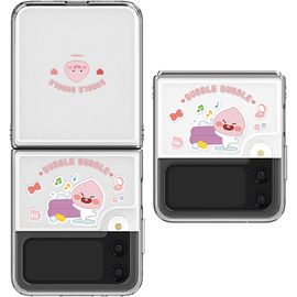 [S2B] Little Kakao Friends Bubble Bubble Z Flip 4 Transparent Slim Case-Transparent Case, Character Case, Strap Case, Wireless Charging-Made in Korea